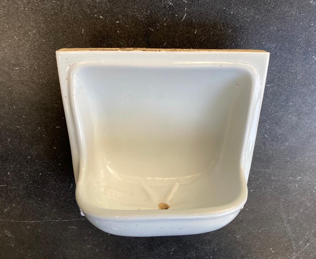 Zeepbakje vintage tegel faience, Huis en Inrichting, Ophalen, Gebruikt