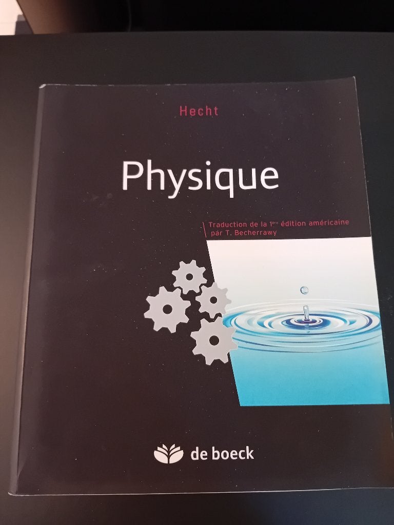 Livre -  Physique De Boeck de Eugene Hecht, Ophalen, Gelezen, Hoger Onderwijs