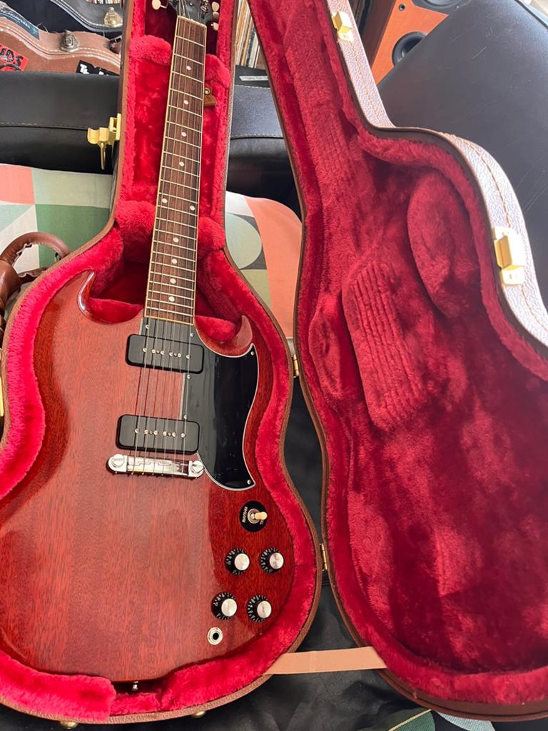 Gibson sg USA special vintage cherry. Met P90, Muziek en Instrumenten, Snaarinstrumenten | Gitaren | Elektrisch, Zo goed als nieuw