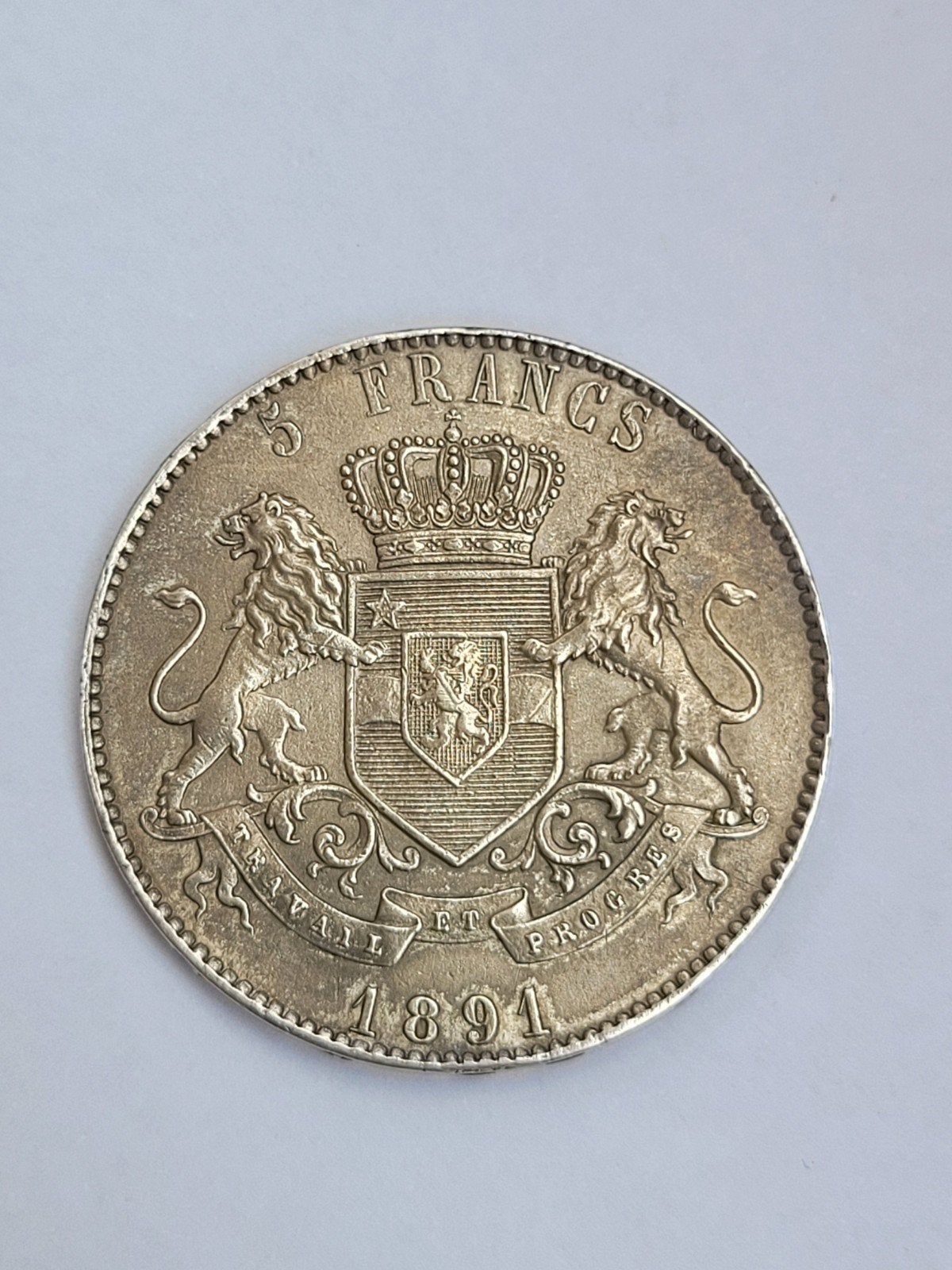 5 frank 1891 Onafhankelijke Staten van Congo