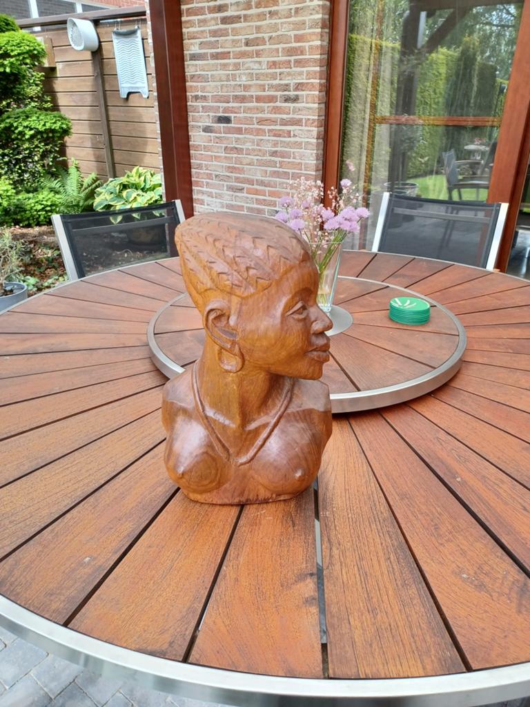 Afrikaanse Buste, Ophalen, Hout, Buste