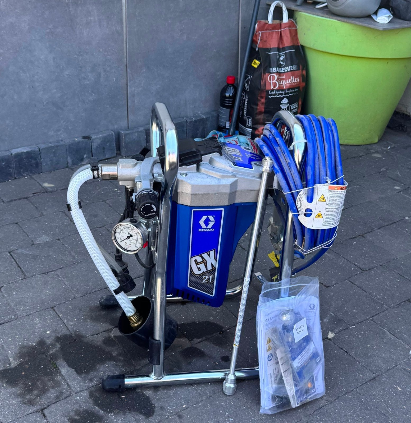 Graco GX 21 – Machine Airless comme neuve + buses & rallonge, Ophalen, Nieuw, Verfspuit of Verfpomp