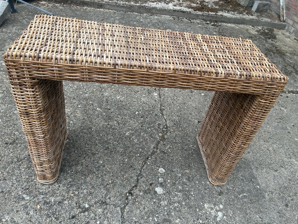 Console en Kubu/rotin/osier, Enlèvement, Utilisé