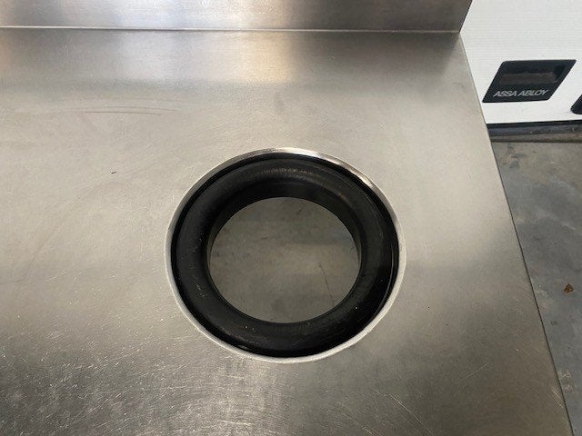 (82) Mooie inox afwastafel met opening voor vuilisbak., Ophalen, Gebruikt