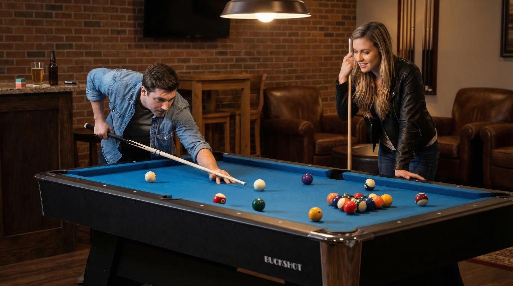 7FT - 8FT BuckShot Pooltafel  Biljart - Incl Bezorging NIEUW, Sports & Fitness, Billards & Billards américains, Neuf, Table de billard