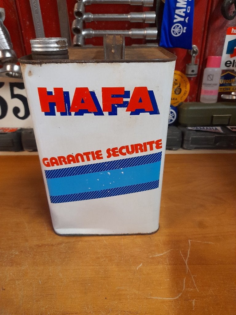 ancien bidon huile vide hafa garantie securite 5 litres, Enlèvement ou Envoi, Utilisé, Autres types