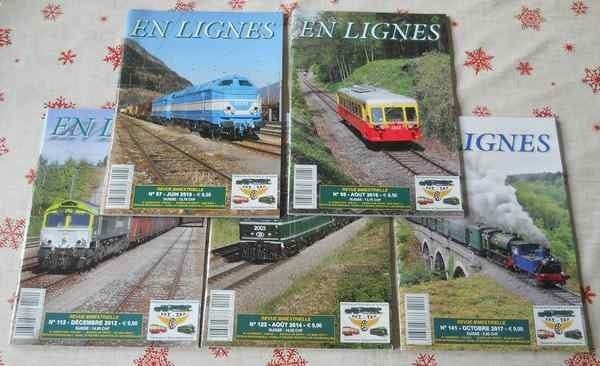 Plusieurs dizaines de num. de la revue "En lignes" - train, Verzamelen, Spoorwegen en Tram, Gebruikt, Trein, Boek of Tijdschrift