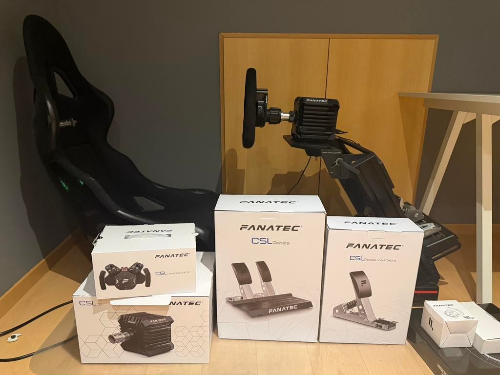 Complete Fanatec Sim Racing Setup + Cockpit (Direct Drive), Games en Spelcomputers, Spelcomputers | Overige Accessoires, Zo goed als nieuw