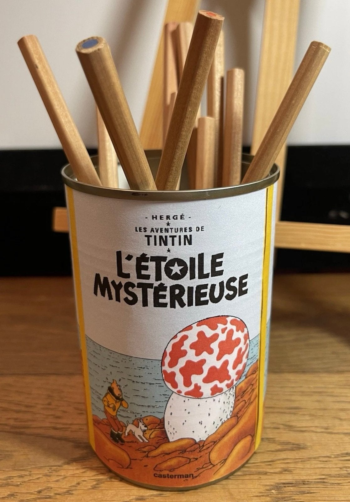 Tintin Tim : pot de bureautique à crayons ou autres (A10), Collections, Envoi, Tintin, Comme neuf, Autres types