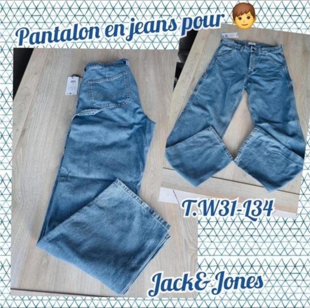 Pantalon en jeans  pour garçon -bleu-Jack&Jones-T.W31-L34, Vêtements | Hommes, Jeans, Neuf, Enlèvement ou Envoi, Jack&Jones, Bleu