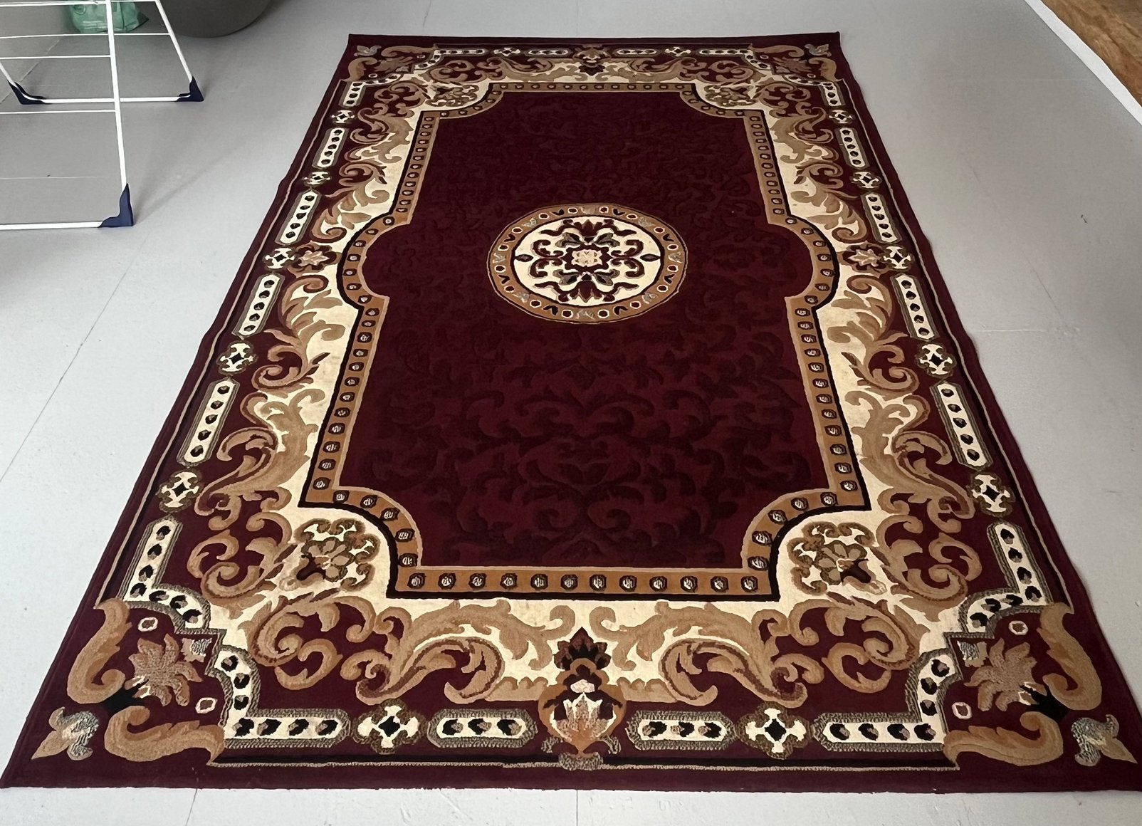 Grand tapis decoration 185 x 275 cm, Maison & Meubles, Ameublement | Tapis & Moquettes, Enlèvement ou Envoi, Comme neuf, Beige