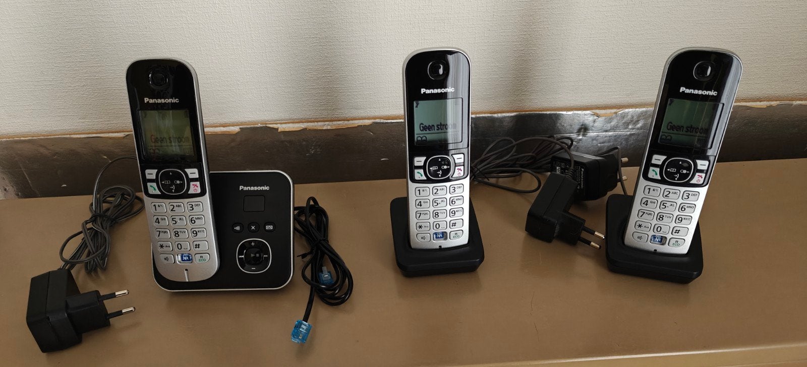 Ensemble téléphonique DECT sans fil Panasonic, Enlèvement ou Envoi, Utilisé, 3 combinés, À Faible Émission d'Ondes