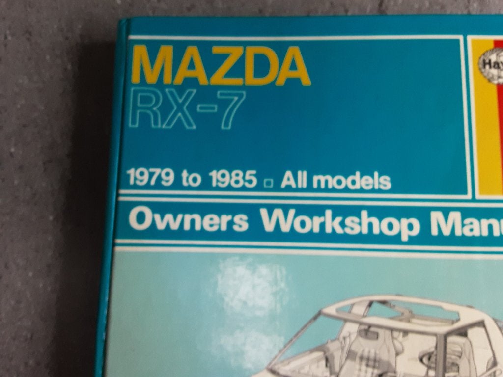 Manuel de réparation de la Mazda RX7 Haynes, Enlèvement ou Envoi
