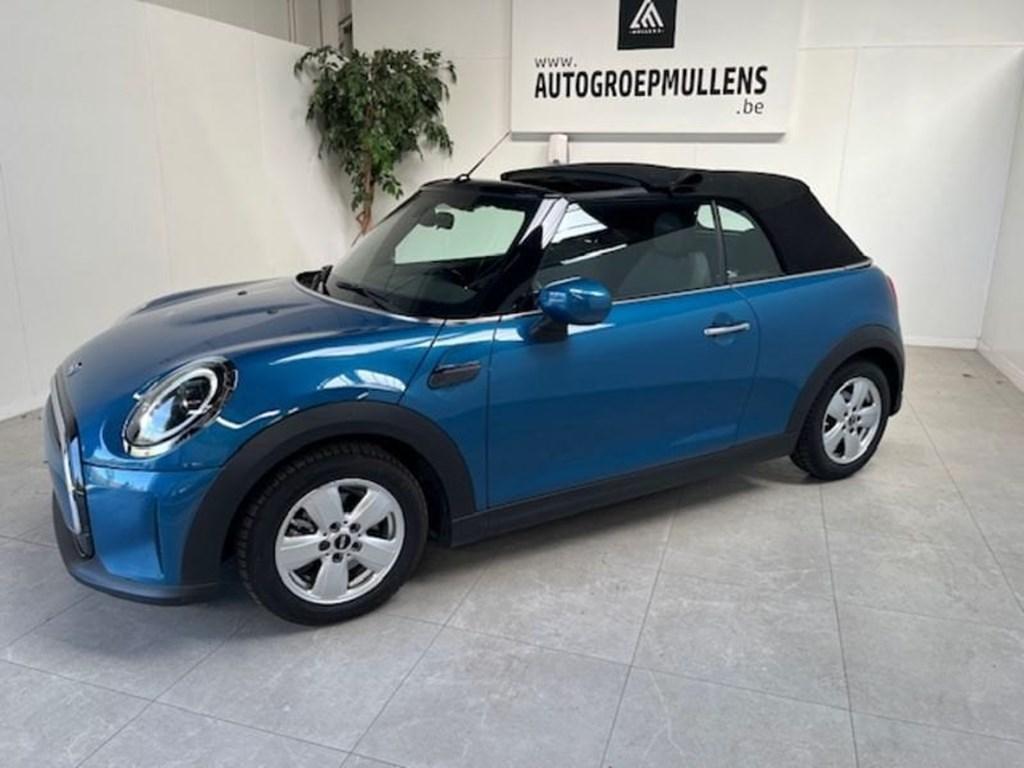MINI Cooper Cabrio One + Led + Navi + Half leder + Park pil, Auto's, Cabriolet, Blauw, Handgeschakeld, 102 pk