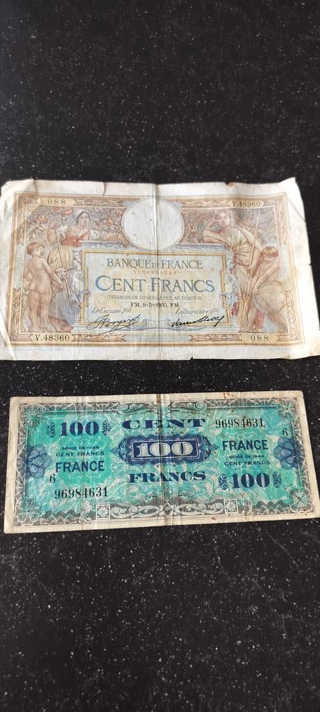 Bankbriefjes - geld - biljet - Frankrijk 2 stuks, Ophalen of Verzenden