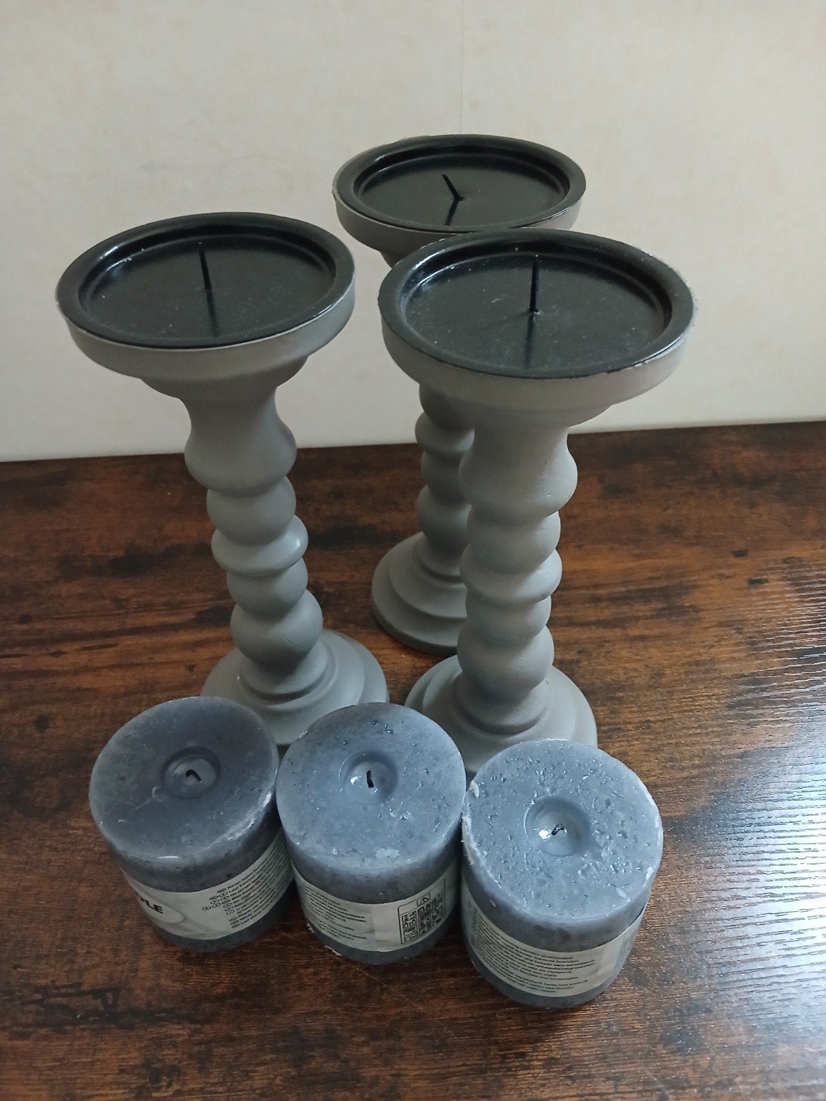 chandeliers, Gris, Enlèvement, Bois, Bougie