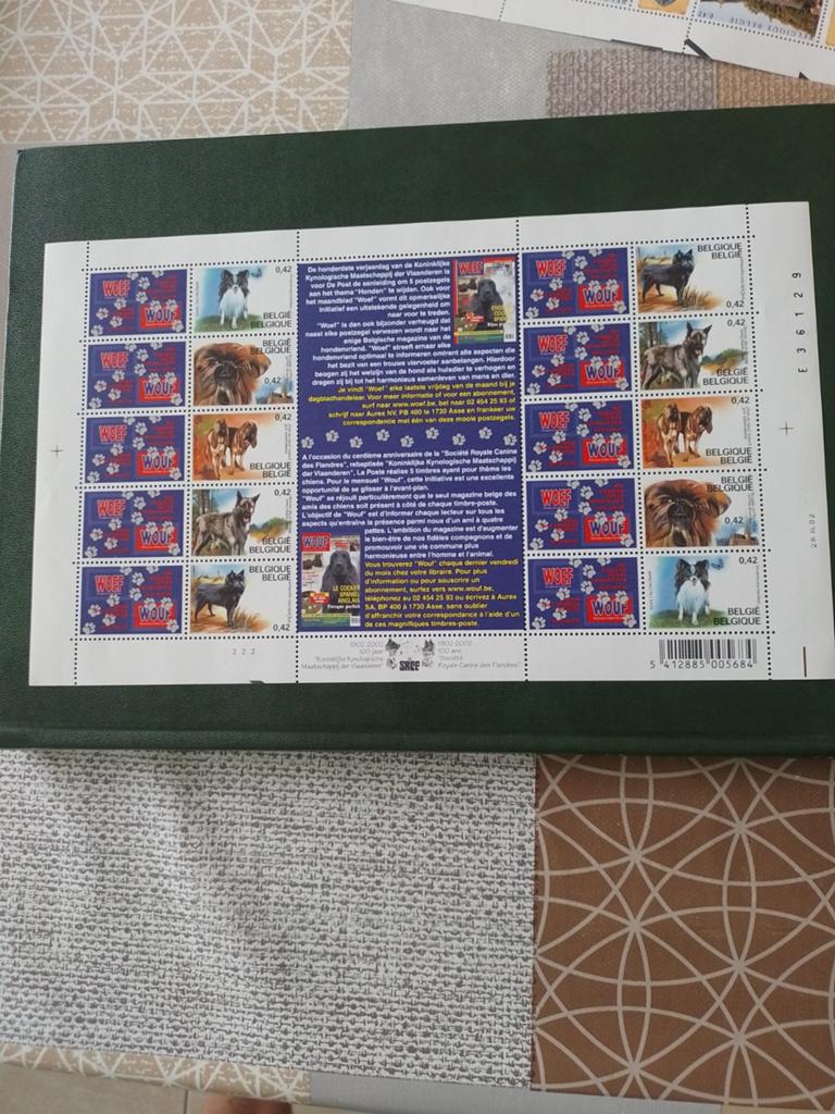 Timbres thématiques sur les races de chiens belges, Enlèvement ou Envoi