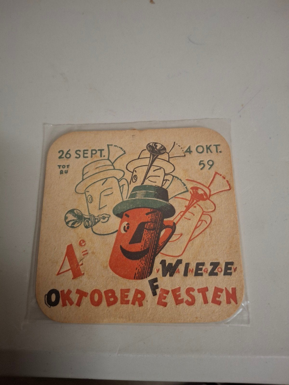 oud bierviltje wieze 4e oktoberfeesten, Enlèvement ou Envoi