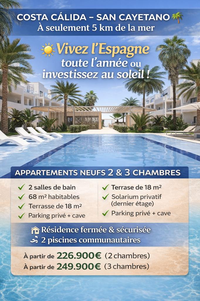 appartement proche bord de mer a vendre en espagne, Immo, Buitenland, Spanje, Appartement, Dorp