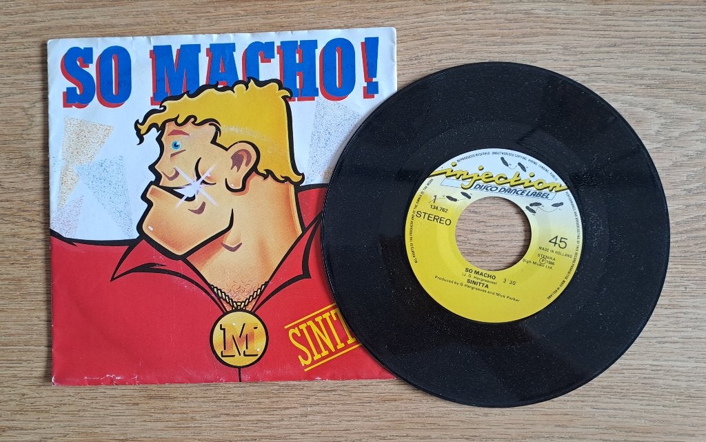 Sinitta - So Macho!, Cd's en Dvd's, Vinyl Singles, Gebruikt, Originele persing, 7 inch, Ophalen of Verzenden