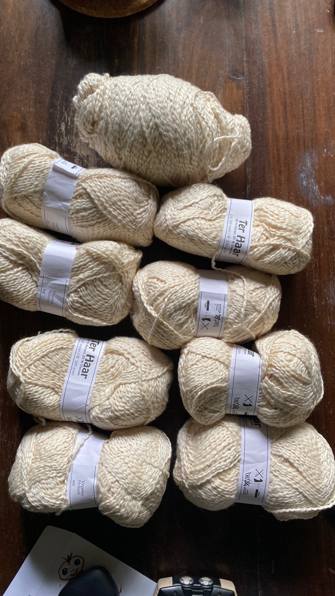 Ter haar yarn, katoen/ viscose, 10x 160m/100g, Hobby & Loisirs créatifs, Tricot & Crochet, Enlèvement, Comme neuf