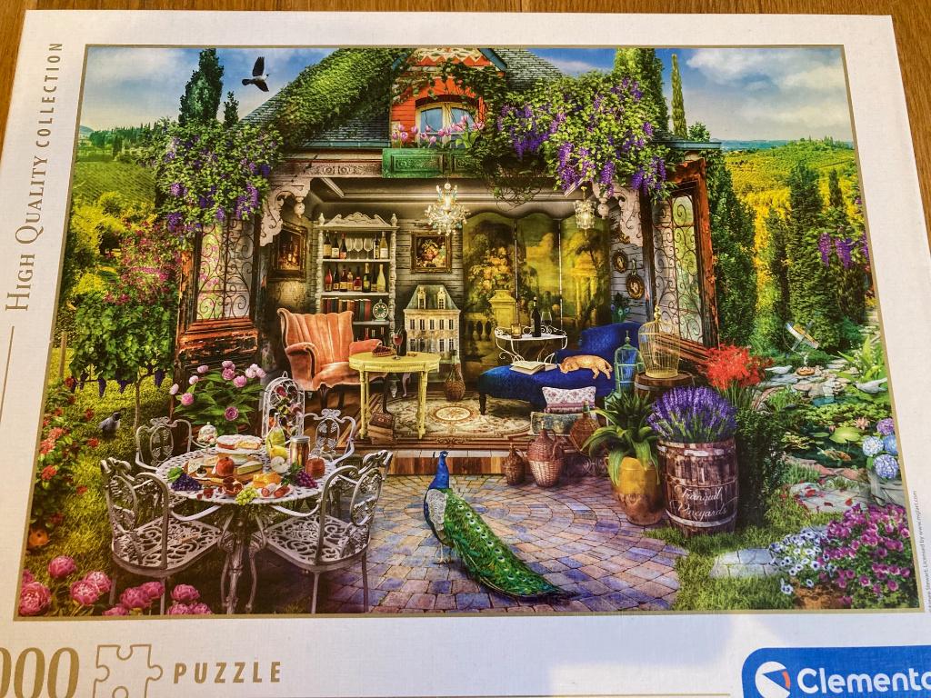 Puzzel van 1000 stuk: Wine country escape  - Clementoni, Ophalen of Verzenden, 500 t/m 1500 stukjes, Gebruikt, Legpuzzel