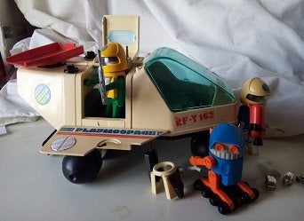 playmobil vintage espace véhicule + astronautes 1980, Enlèvement ou Envoi, Autres séries, Kit complet, Utilisé