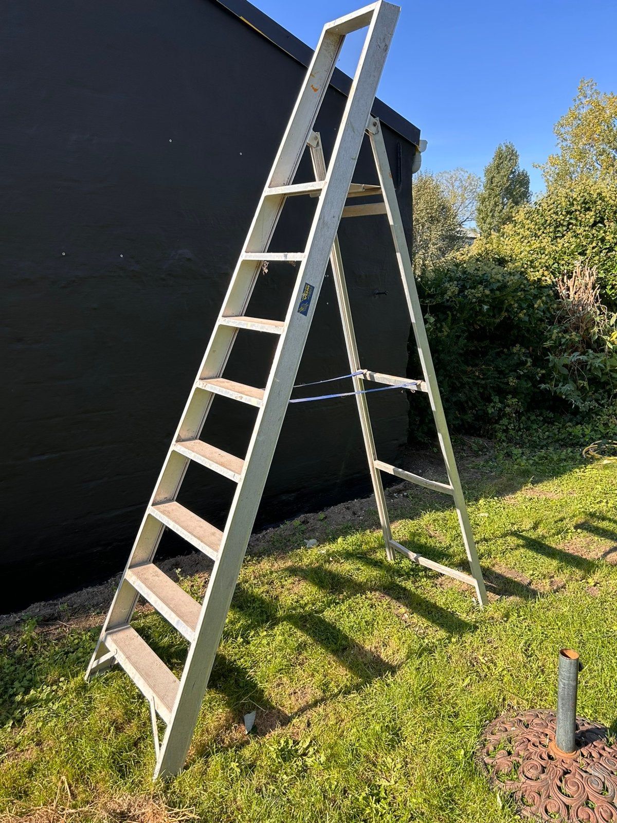 Grote alu trapladder, Ophalen, Gebruikt, Ladder, 2 tot 4 meter