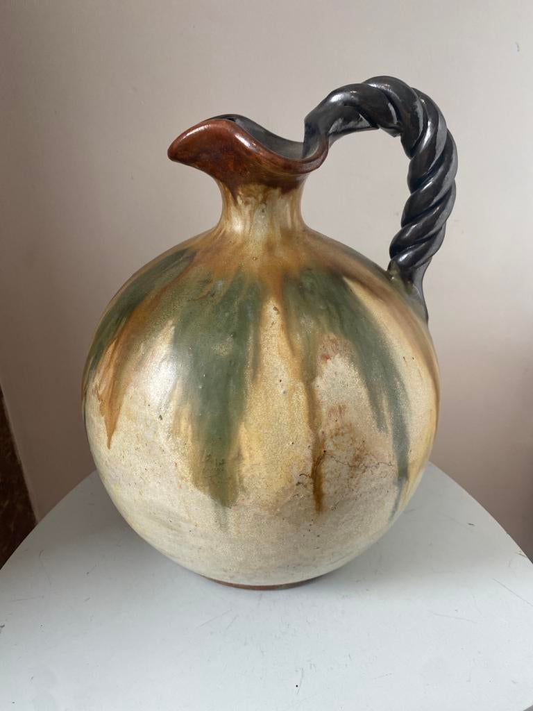 Vase grès flammè Biron P, Antiquités & Art, Enlèvement ou Envoi