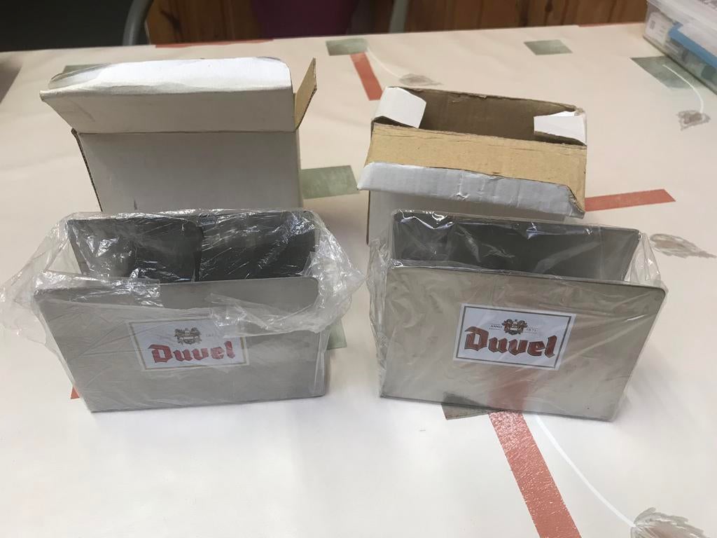 Porte-cartes à bière en aluminium Duvel, 2 pour 10€, Enlèvement ou Envoi, Neuf, Autres types