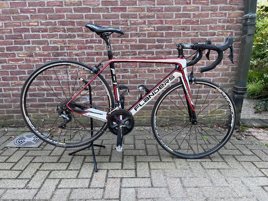 Flanders F-1 Carbon Racefiets, 28 inch, Gebruikt, Velgrem, 49 tot 53 cm