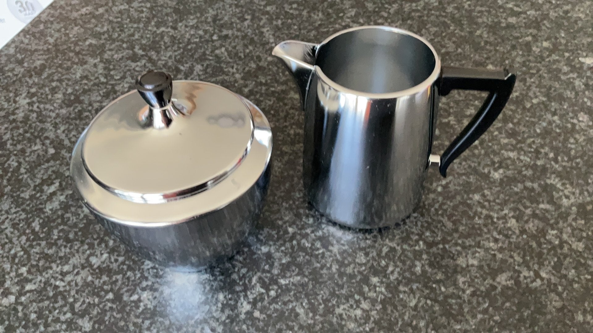 Demeyere melk en suiker set, Enlèvement ou Envoi, Comme neuf, Inox, Demeyere