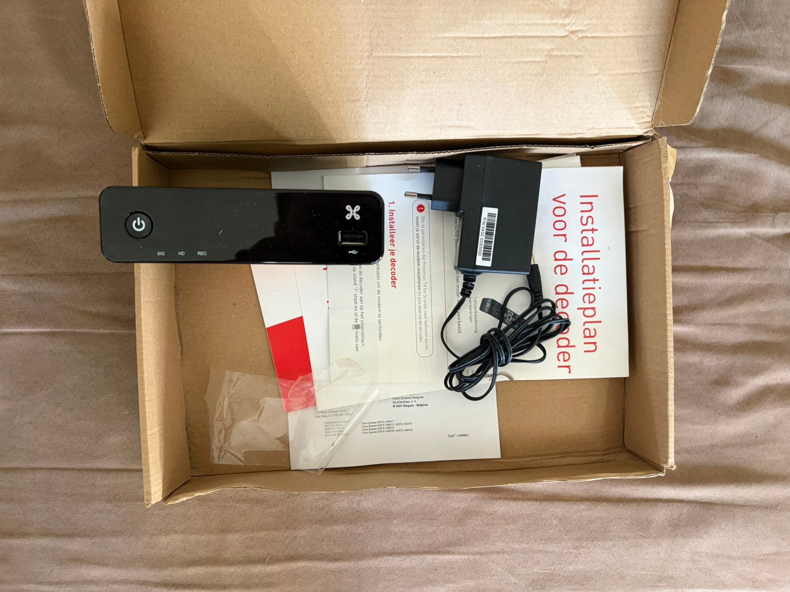 Proximus digibox+ router / orange fly box, Enlèvement