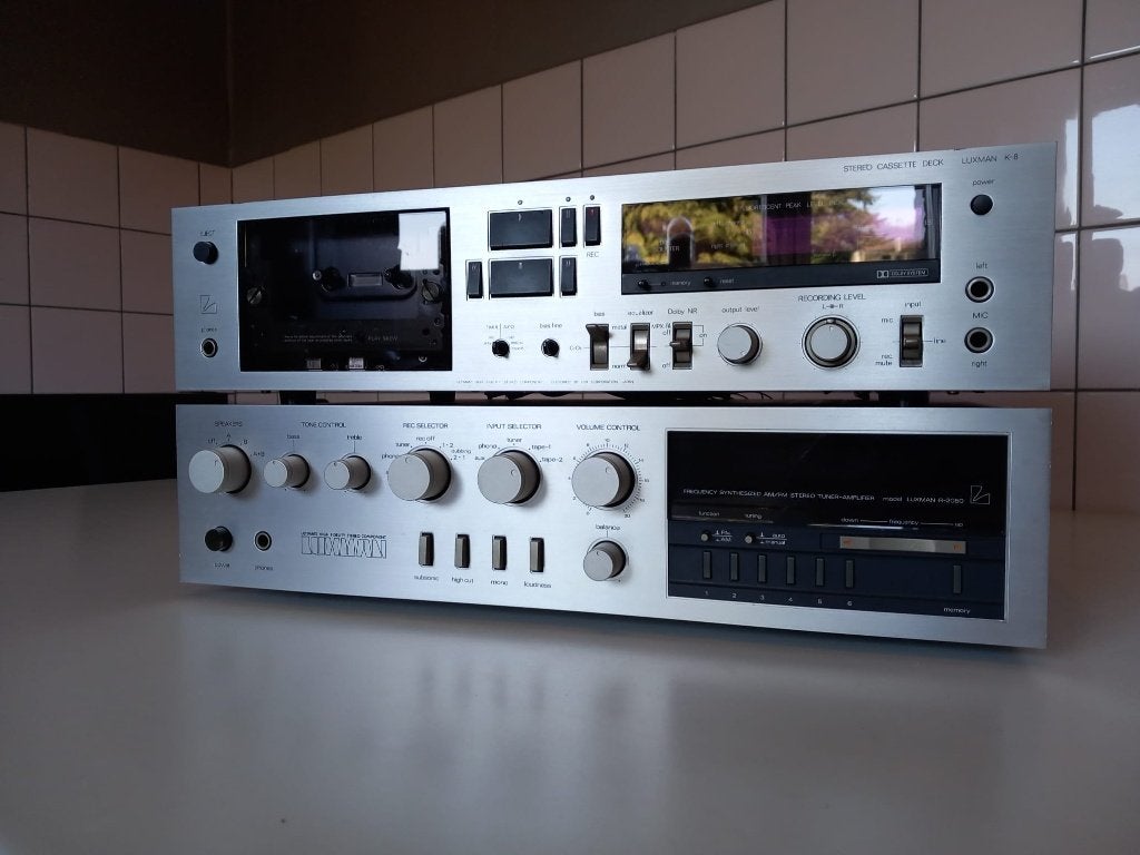 Unieke Luxman R-2050 tuner/versterker de K-8 cassettedeck, Audio, Tv en Foto, Ophalen, Gebruikt, Cassettedeck, Overige merken