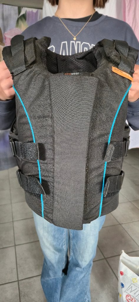 Kinder bodyprotector paardrijden, Ophalen, Blauw, Kinderen, Met grip