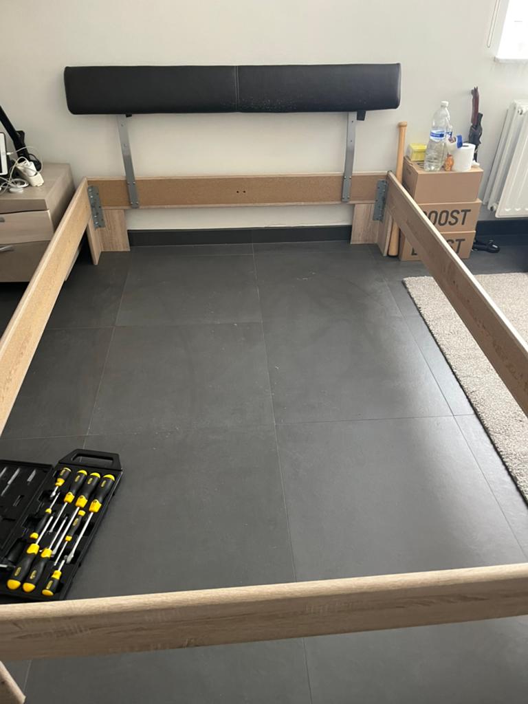 Bed 140 x 90 cm met lattenbodem & matras, Huis en Inrichting, Ophalen, Gebruikt, 200 cm, 140 cm
