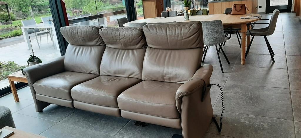 Zetel met 3x relax functie, Ophalen, Leer