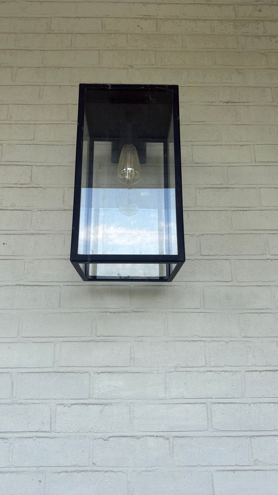 Zwarte smeedijzeren lamp, Tuin en Terras, Ophalen, Zo goed als nieuw