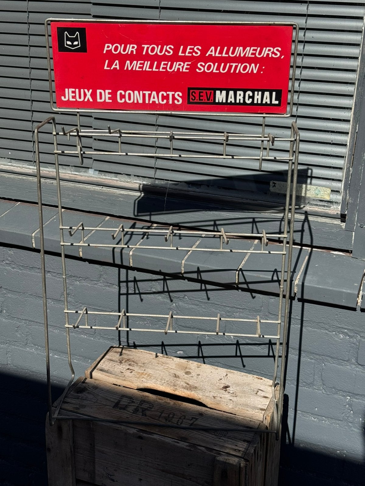 Marchal oud winkel reclame rek, Reclamebord, Gebruikt, ., Ophalen of Verzenden