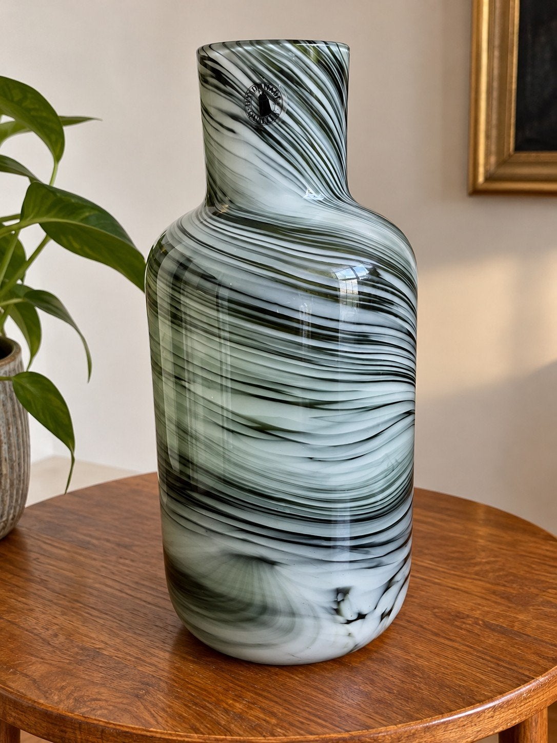 Ikea topvaas, Ophalen of Verzenden, Handgemaakt, Wit, Glas