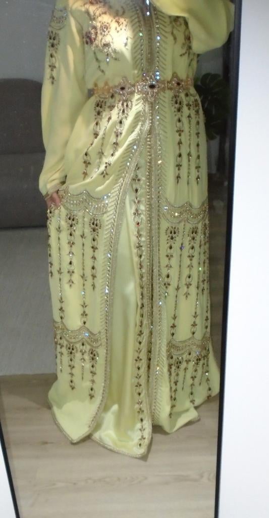 Lichtgele takshita/ kaftan, Ophalen of Verzenden