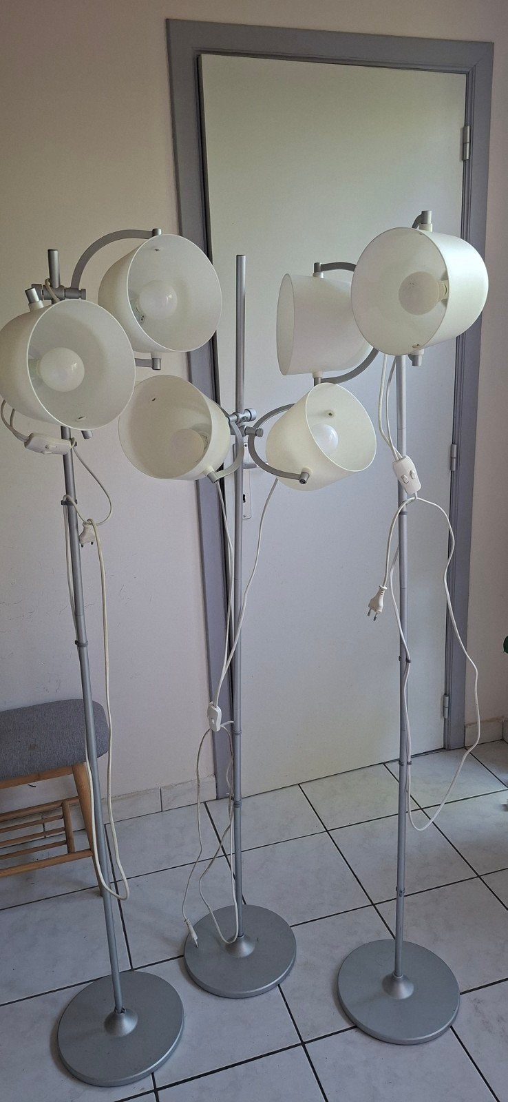 Lampadaire vintage rare IKEA Svirvel - 2 abat-jour réglables, Maison & Meubles, Enlèvement