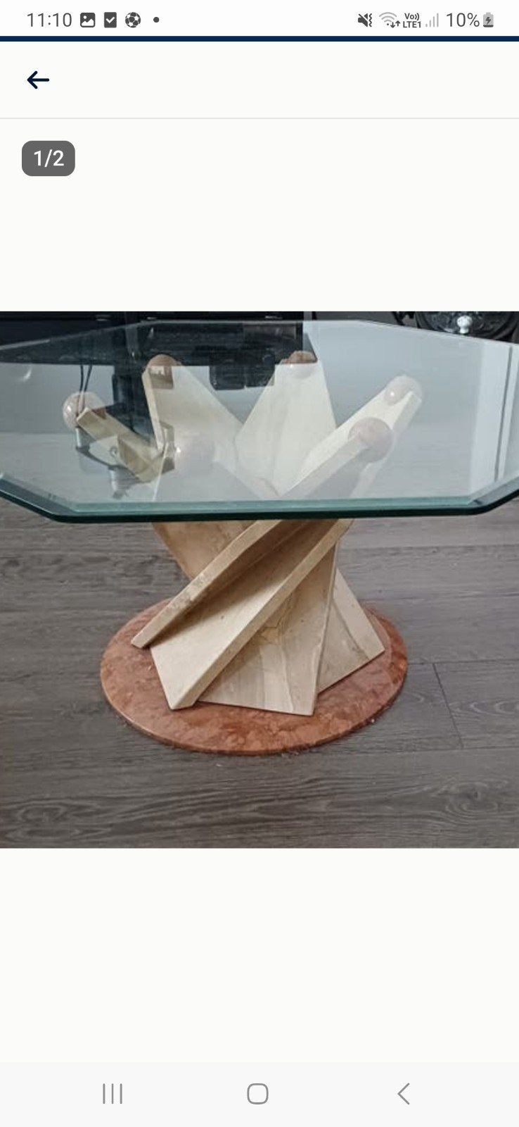 salontafel marmer, Ophalen