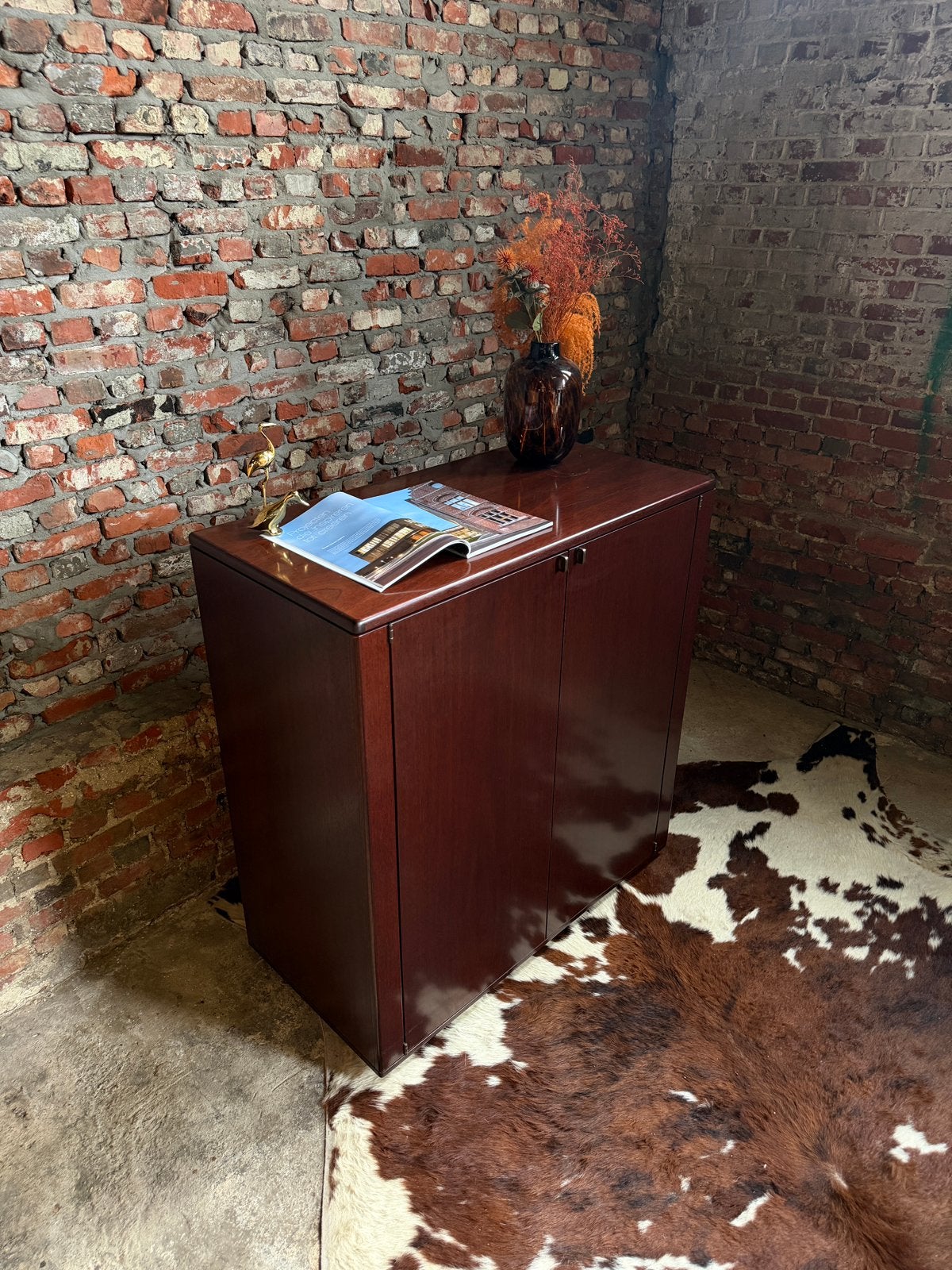 Vintage design module dressoir/kast - Interlübke, Ophalen, Met klep(pen), 100 tot 150 cm, 50 tot 100 cm