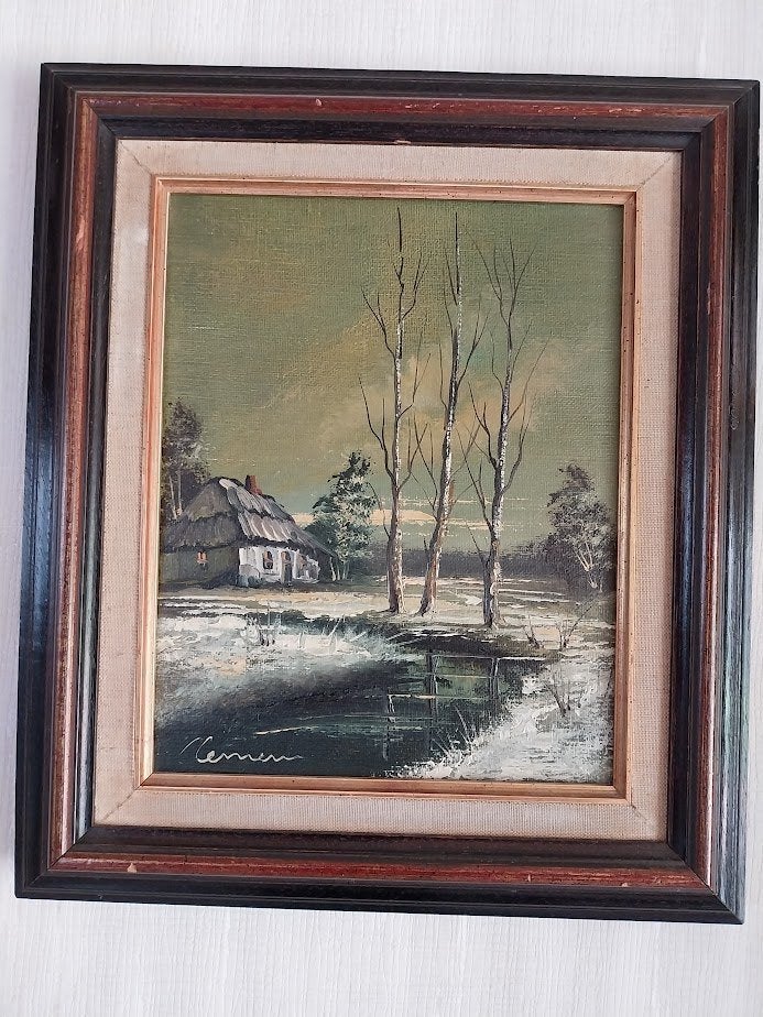 2 schilderijen met landschappen, Antiek en Kunst, Ophalen