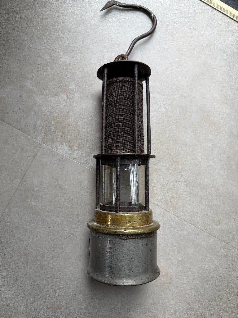 Lampe de mineur ancienne 1920-1930 Unique, Antiquités & Art, Enlèvement ou Envoi