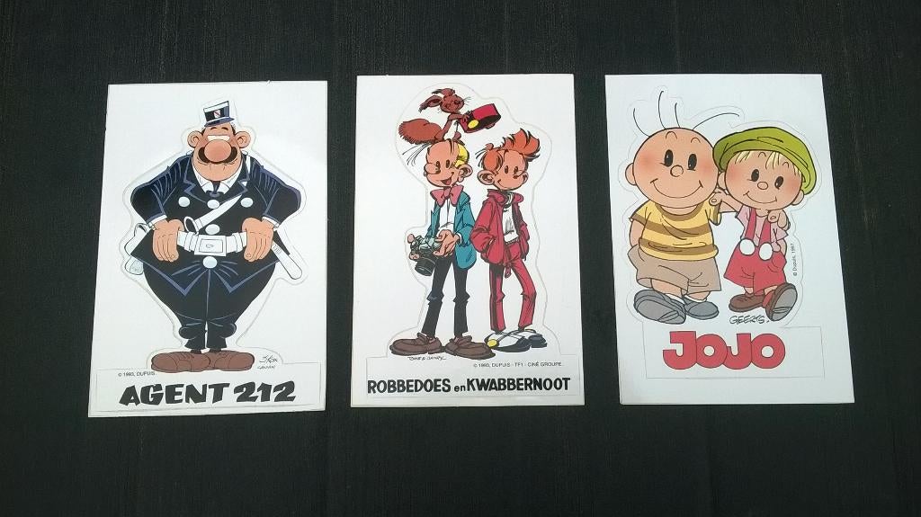 3 Autocollants des éditions Dupuis, Livres, BD, Comme neuf, Plusieurs BD, Enlèvement ou Envoi
