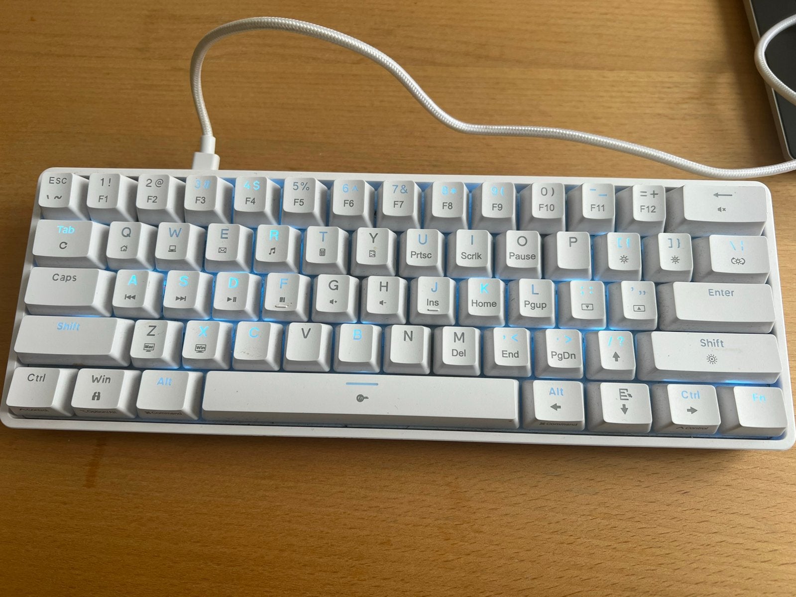 Clavier Mécanique Gamer 60% – DIERYA DK61SE (Blanc), Ophalen, Zo goed als nieuw