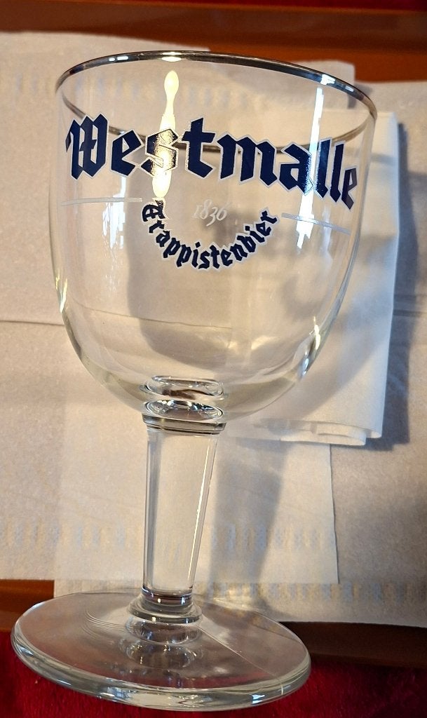WESTMALLE-glas (5 stuks) en POSTEL-glas (1 stuk), Verzamelen, Ophalen, Zo goed als nieuw, Glas of Glazen, Overige merken