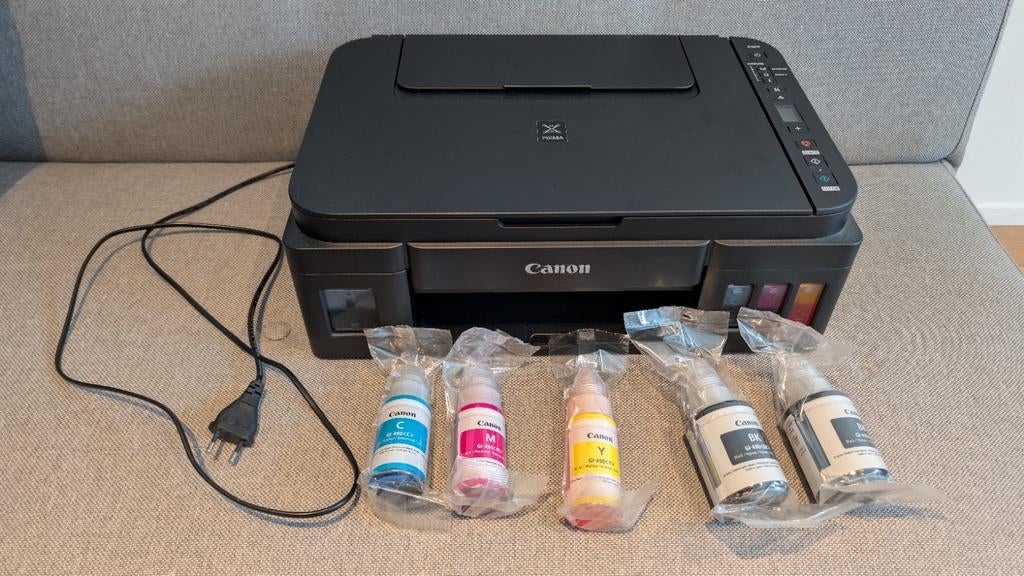 Canon G3415 printer (WiFi-fout) plus inktflessen, Ophalen, Printer